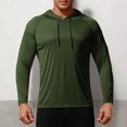 thumbnail image 1 of Gym Shirts for Men Long Sleeve UPF 50+ Sun Shirts Compression Fit Fishing Shirt Raglan Quick Drying Workout Hoodies, 1 of 5