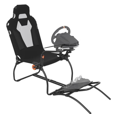 BeesClover Racing Wheel Stand, Foldable Simulator Cockpit for Logitech G923/G920/G29 & Thrustmaster, Adjustable Steering Wheel & Pedal Mount, Compatible with Fanatec, Hori