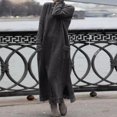 thumbnail image 1 of Dvkptbk Robes pour Femmes Mode Manches Longues Dentelle Longues Robes Décontractées Hiver Douces Amples Col Rond Couleur Unie avec Poches TG, 1 of 6