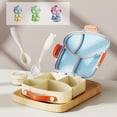 thumbnail image 1 of Bowayaoa Outdoor School Lunchbox Microwave Safe with Fork and Spoon, Compartmentalised Bento Box for Kids, Portable Lunch Container with Sauce Compartment, Leakproof Tiffin for School, 1 of 7