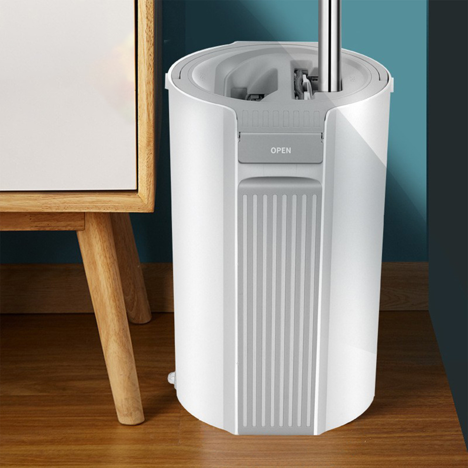 PEONAVET Mop Family Hand- Flat Mop Both Sides Can Be Scraped Multi-functional and Stylish Dunnage with Changing Cloths Suitable for Home Indoor Places Etc.