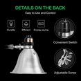 thumbnail image 3 of Clamp Lamp Light with Detachable Aluminum Reflector up to Watt E Socket (No Bulb Included) Feet Cord Type A Bulb Only, 3 of 9