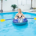 thumbnail image 4 of Inflatable Boat Portable Inflatable Boat Thicken PVC Inflatable Boat Foldable Inflatable Boat with Air Pump Paddle, 4 of 8