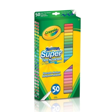 Marqueurs Super pointes lavables, 50 ct Crayola