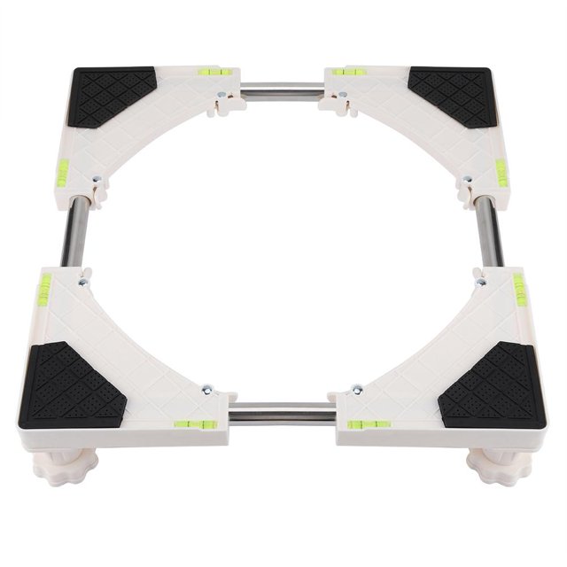 Herwey Washing Machine Stand, Heavy Duty 4 / 8 Feet Adjustable Washing Machine Base Stand Refrigerator Holder Bracket