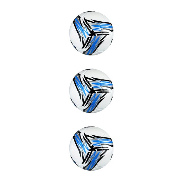 mmirethe Professional PU Training Soccer Ball Made With PVC And PU Designed For Optimum blue Size 5 3Set