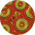 thumbnail image 1 of Ahgly Company Tapis d'Intérieur Lavable en Machine Carré Rouge, 3 Pieds Carré, 1 of 7