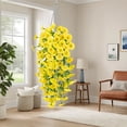thumbnail image 2 of JilgTeok 2 Packs Simulated Roses Artificial Flower Plastic Wrapping Plants Fake Flowers Vines for Home Garden Porch Yard Living Room Ceiling Spring Decoration Clearance, 2 of 8