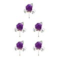 thumbnail image 2 of Youkk Cloth Chic And Stylish Brooch Pin Fashion Statement With Exquisite Piece Modern Minimalist Corsage red purple 5Set, 2 of 6