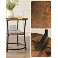 thumbnail image 3 of Table d'Appoint Ronde à 2 Niveaux, Table de Bout pour Salon, Table de Nuit pour Chambre, Beige et Noir, 3 of 6