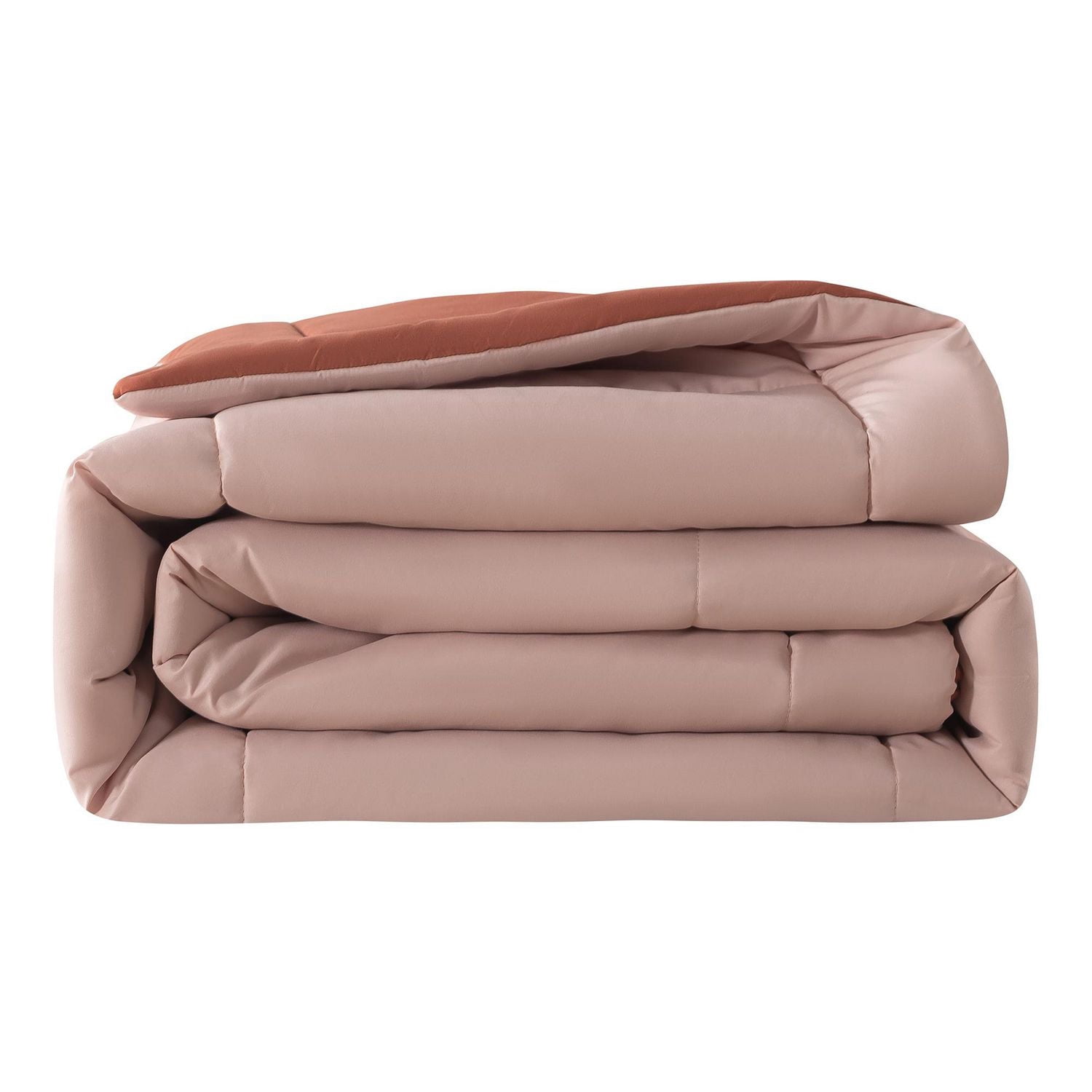 Mainstays – Ensemble de literie tout-en-un réversible avec couette et draps, 5 pièces, format simple très grand (Twin XL), rose blush