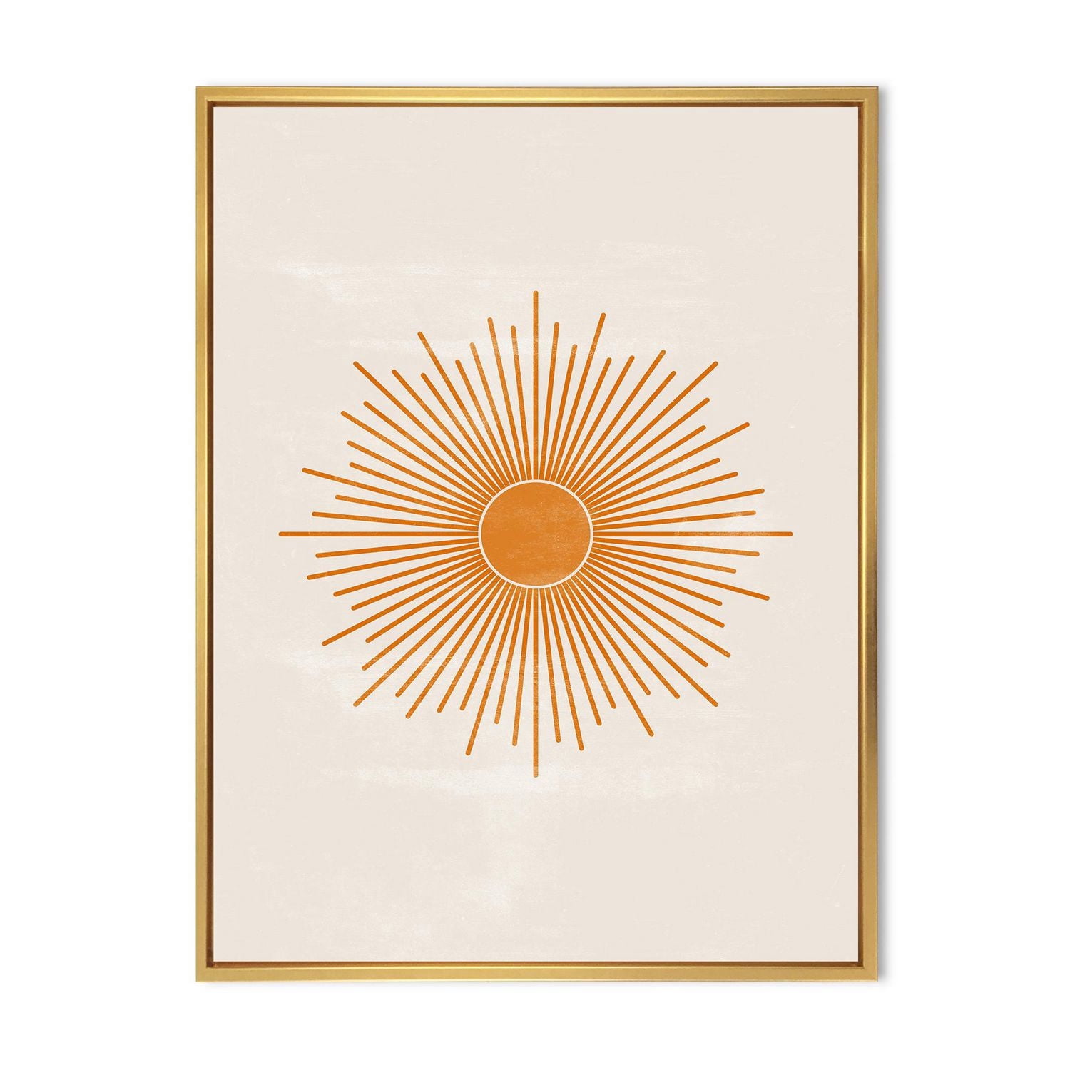 Designart Imprimé soleil orange II ART MURAL À CADRE FLOTT
