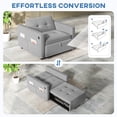 thumbnail image 4 of HOMCOM Fauteuil-Lit, Petit Sofa Escamotable avec USB, Gris, 4 of 10