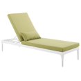 thumbnail image 1 of Modway Perspective Aluminum Patio Chaise Lounge in White and Peridot Green, 1 of 6