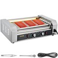 thumbnail image 1 of VEVOR Rouleau à Hot-Dogs, Capacité de 18 Hot-Dogs 7 Rouleaux, Machine de Cuisson en Acier Inoxydable 1050w avec Double Contrôle de Température, Lumière LED et Plateau d'Égouttement Amovible, Cuiseur de Gril à Saucisses pour Cuisine Restaurant, 1 of 9