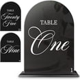 thumbnail image 4 of HWZWT Black and white table numbers for wedding reception wedding table numbers with extra thick support our wedding table numbers are made of acrylic piece table number labels, 4 of 6