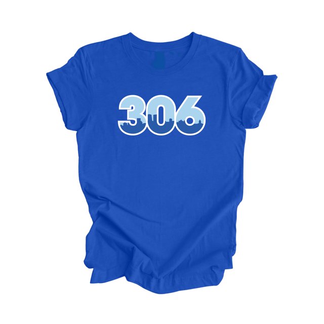 306 Regina Saskatchewan Canada Code Régional Skyline de la Ville Cadeau - T-Shirt Unisexe - Inspired X