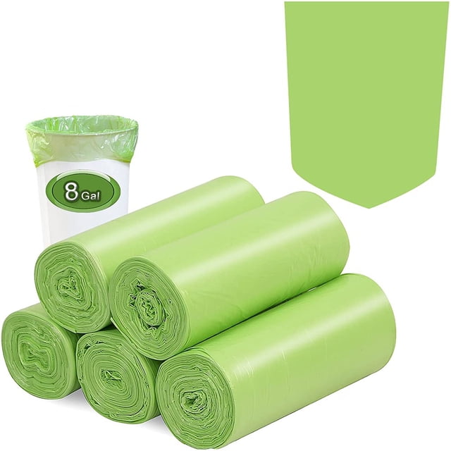 AMERTEER Small Trash Bags 1.2/4/8/13 Gallon Small Bathroom Trash Bags Strong Small Garbage Bags Biodegradable Unscented Size Expanded for Bathroom Kitchen
