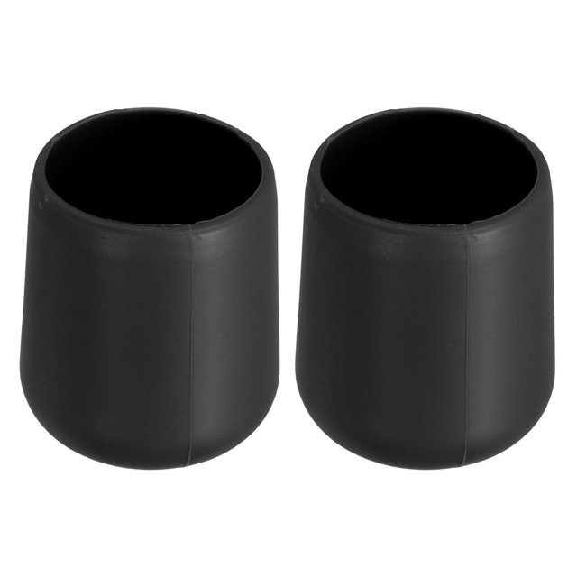 Unique Bargains 2 Pcs Silicone Fishing Rod Butt Cushion Protector Cap, Small, Black