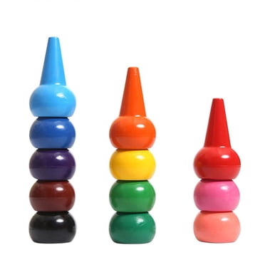 12pcs Non-toxic Children Safety Color Crayons Baby 3D Finger Art Supplies