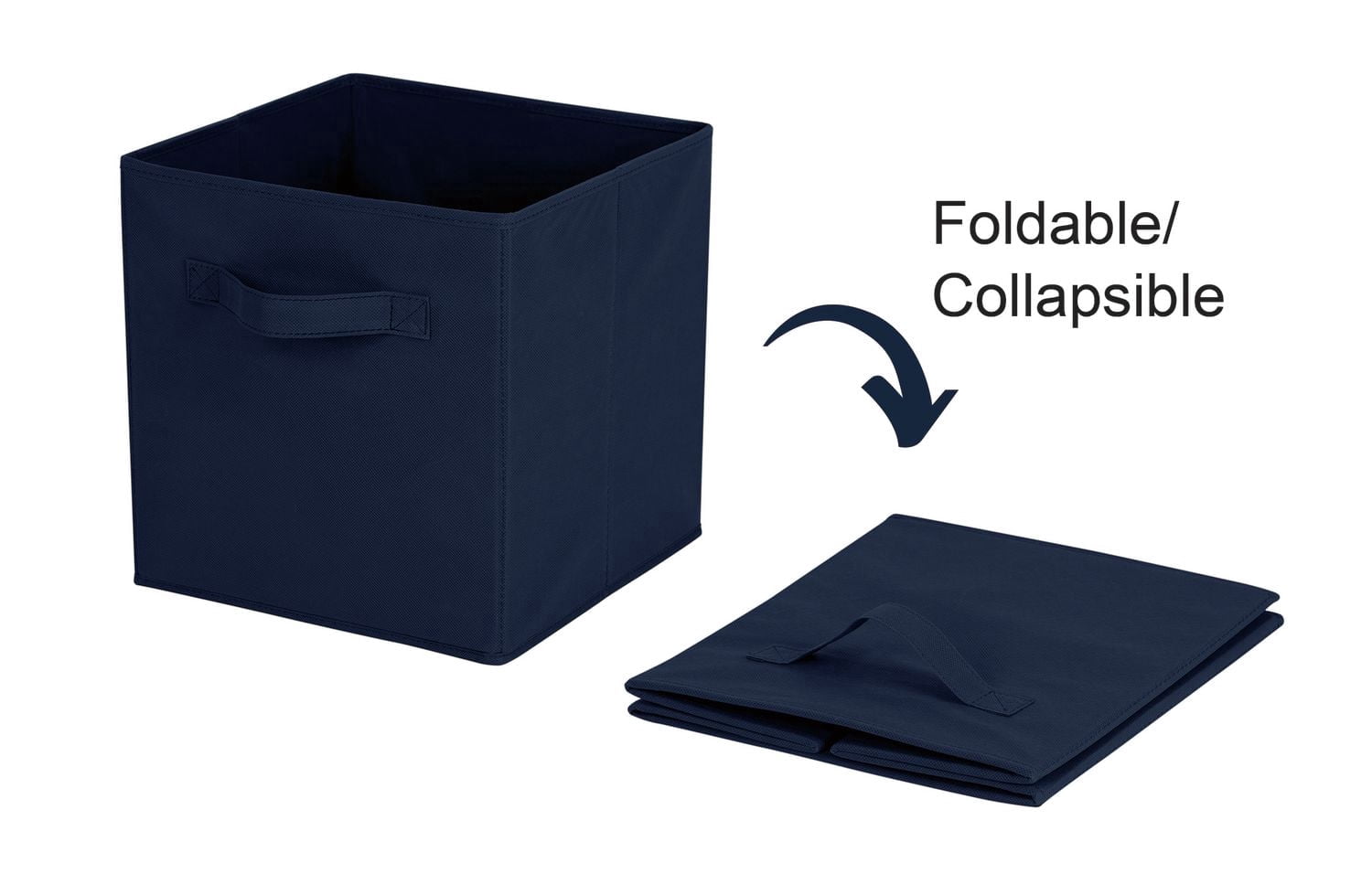 Mainstays panier de rangement en forme de cube, pliable, organisation de la maison, les principaux matériaux sont du tissu non usé et du papier cartonné, parfait pour la crèche, la salle de jeux, etc.