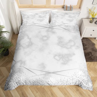 YST Pink Ombre Duvet Cover Queen Size,Romantic Pink Marble Bedding Set for Girls Women,Golden Lines Comforter Cover,Fluid Ink Art Bed Sets with 2 Pillowcases Lightweight