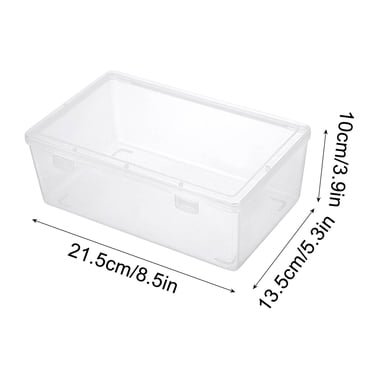 EGNMCR Closet Organizers and Storage, Storage Trunks & Bag Transparent Book Storage Box Sorting And Packaging Book Shelf Storage Box Desktop Children's Picture Book Storage Box a Pouch