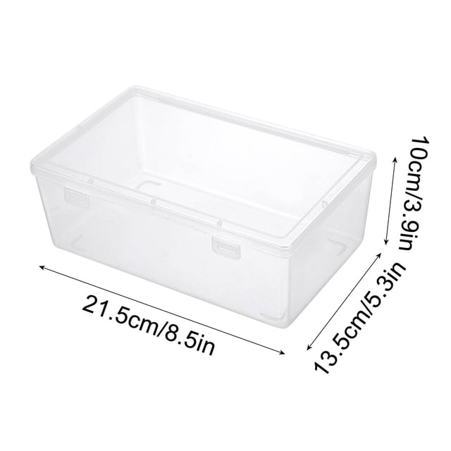 EGNMCR Closet Organizers and Storage, Storage Trunks & Bag Transparent Book Storage Box Sorting And Packaging Book Shelf Storage Box Desktop Children's Picture Book Storage Box a Pouch