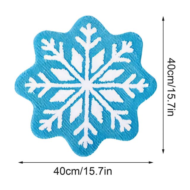 Throw Pillow Covers Snowflakes Rug Winter Snowflake Doormat Snowflake Welcome Mat Cute Christmas Decorative Non-Slip Washable Door Mats For Indoor Outdoor Entrance Home Bathroom