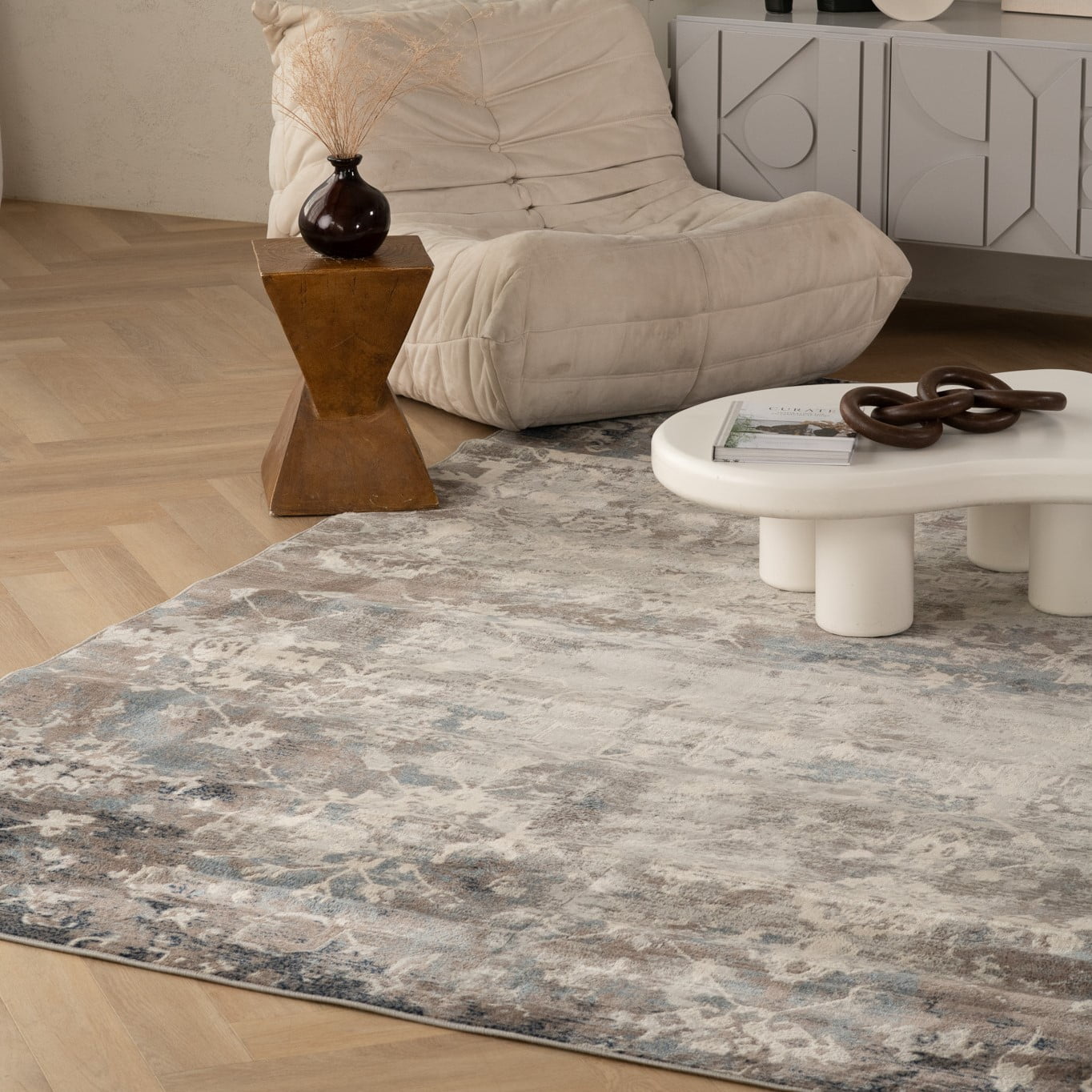 Rug Branch Havana Collection Tapis traditionnel en détresse.