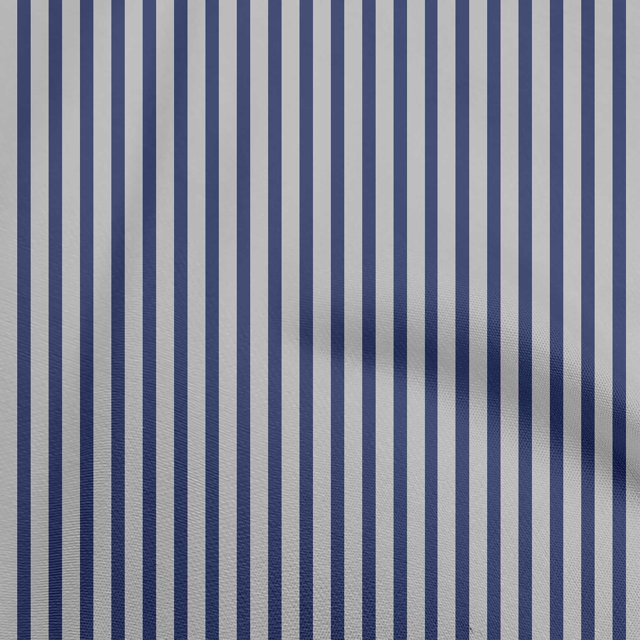 oneOone Rayon Navy Blue Fabric Stripes Sewing Craft Projects Fabric Prints By Yard 56 Inch Wide