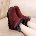 thumbnail image 4 of Bottes d'Automne Grande Taille Isolation Extérieure Bottes de Neige pour Femmes Bout Rond Chaussures à Enfiler Bottes à Fermeture Éclair Décontractées Chaussures pour Femmes Décontractées Automne en Liquidation, 4 of 9