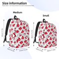 thumbnail image 2 of Vsdgher Christmas Hat Print Canvas Backpack Travel Rucksack Unisex Knapsack 15.7/17.7Inch Laptop Backpack for Work,College-Medium, 2 of 5