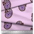 thumbnail image 3 of Soimoi Velvet Fabric Paisley Block Decor Fabric Printed Yard 58 Inch Wide, 3 of 3