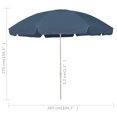 thumbnail image 4 of vidaXL Beach Umbrella Blue 300 cm, 4 of 4