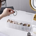 thumbnail image 4 of Kadlawus Desktop Drawer Storage Box for Office, 7 Compartments Organizer with Flip Cover, Transparent Plastic Small Item Organizing Box for Accessories, Data Cables, Charging Heads, 4 of 6