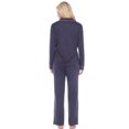 thumbnail image 4 of White Mark Women's Polka Dots Long Sleeve Button-Down Pajama Set, 4 of 5