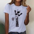 thumbnail image 2 of Birdeem Women Girls Plus Size Print Tees Short Sleeve Round Neck T Shirt Blouse Tops, 2 of 6