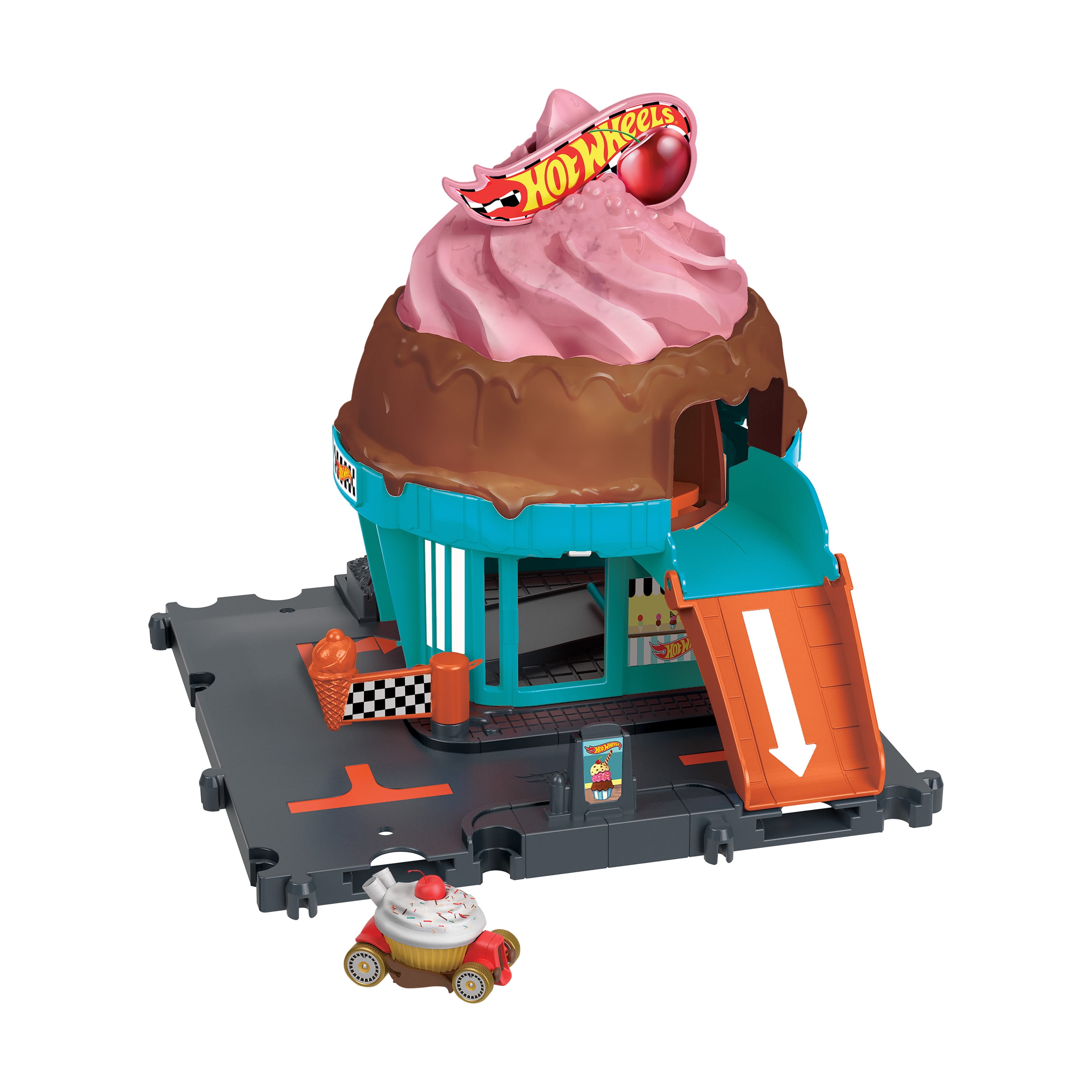 Hot Wheels City Ville Course Glacée Coffret, 1 voiture Hot Wheels