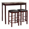 thumbnail image 1 of Linon Tifton Three Piece Wood Tavern Dining Set Backless Stools in Espresso, 1 of 18
