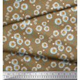 thumbnail image 2 of Soimoi Polyester Crepe Fabric Leaves & Aster Floral Printed Fabric 1 Yard 52 Inch Wide, 2 of 3