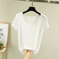 thumbnail image 2 of Yuyuzo Hauts de Pyjama Grande Taille pour Femmes Manches Courtes Haut de Pjs Col Rond Chemises de Nuit Doux Confortables Vêtements d'Intérieur, 2 of 3