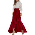 thumbnail image 2 of Ketyyh-chn99 Robe d'Été pour Femmes Robe Évasée à Fleurs Manches Longues Robe Longue Confortable Rouge, TG, 2 of 5