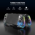 thumbnail image 3 of Manette de Jeu pour Switch OLED, Manette de Jeu Portable Tout-en-un avec Lumière LED Réglable Design Ergonomique Gyroscope 6 Axes Mappage Turbo, 3 of 6