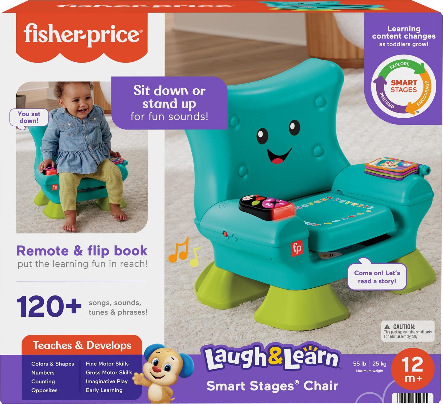 Fisher-Price – Rires et Éveil – Chaise Éveil Progressif, sarcelle