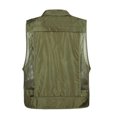 thumbnail image 3 of LUXUR Mens With Multiple Pockets Cargo Jacket Fishing Climbing Utility Vests Light Army Green XL, 3 of 3