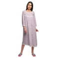 thumbnail image 1 of Moomaya Coton Femme Longueur Genou Manches 3/4 Chemise de Nuit Imprimée Tenue de Nuit, 1 of 5