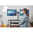 thumbnail image 3 of Rocelco 37.5" Deluxe Height Adjustable Standing Desk Converter - Quick Sit Stand Up Dual Monitor Riser - Gas Spring Assist Computer Workstation - Large Retractable Keyboard Tray   (Black), 3 of 7
