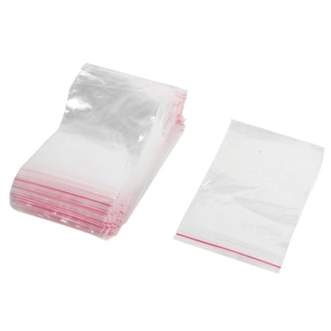 Unique Bargains 100 Pcs 9cm x 6cm Clear Plastic Storage Resealable Seal Bag