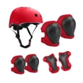 thumbnail image 3 of Almencla 7 Pieces Kids Helmet Protection Gear Set Hand Elbow Knee Pads Teens Children Skateboard Helmet for Bike Riding Sports Red, 3 of 8